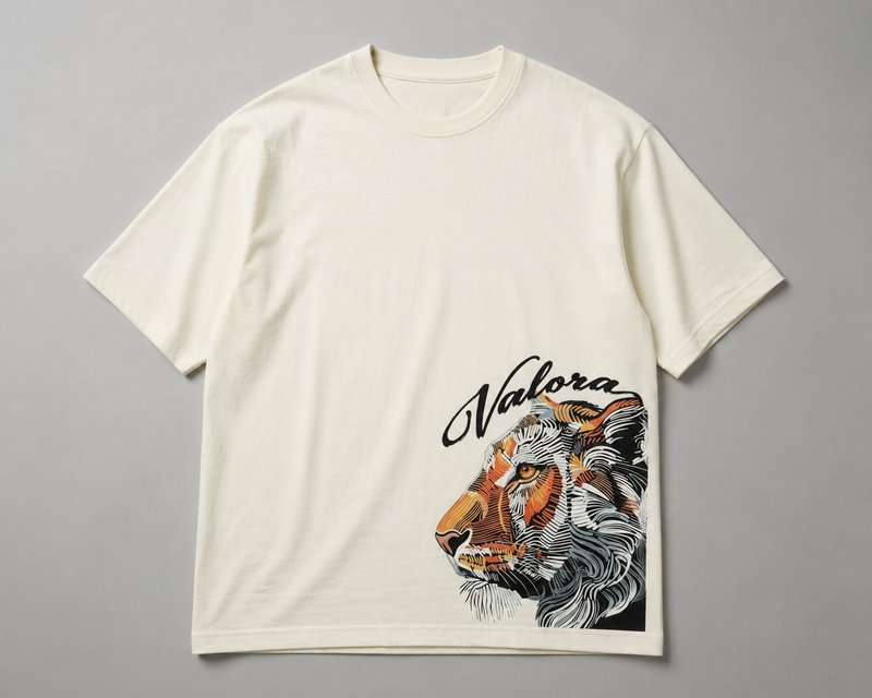 Valora Tiger Eye Oversized T-Shirt — Cream Edition