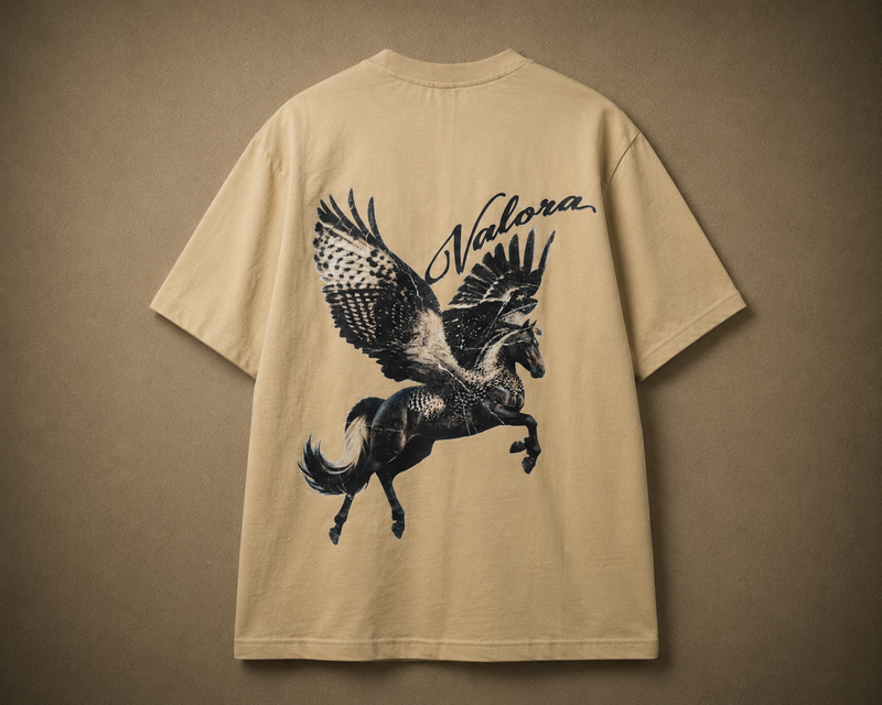 Valora Pegasus Legend Oversized T-Shirt — Sand Edition