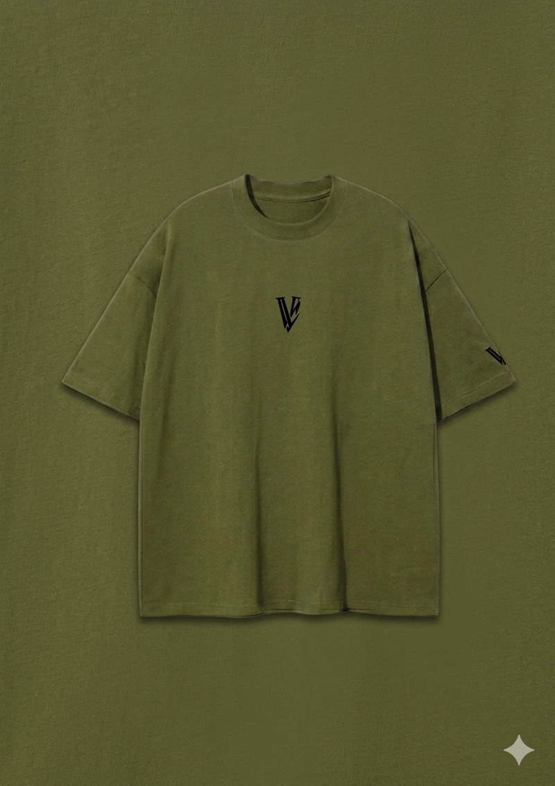 Valora Olive Eagle Oversized T-Shirt